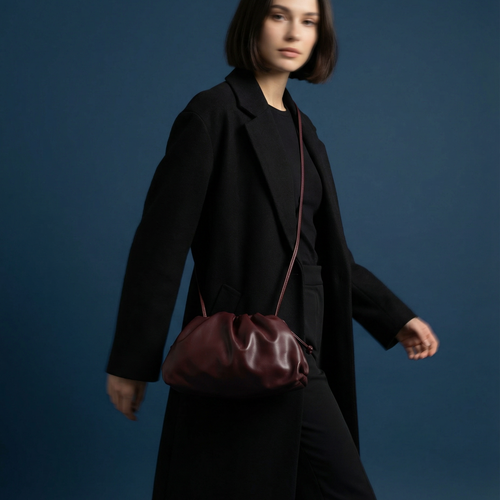 Burgundy Dumpling Bag