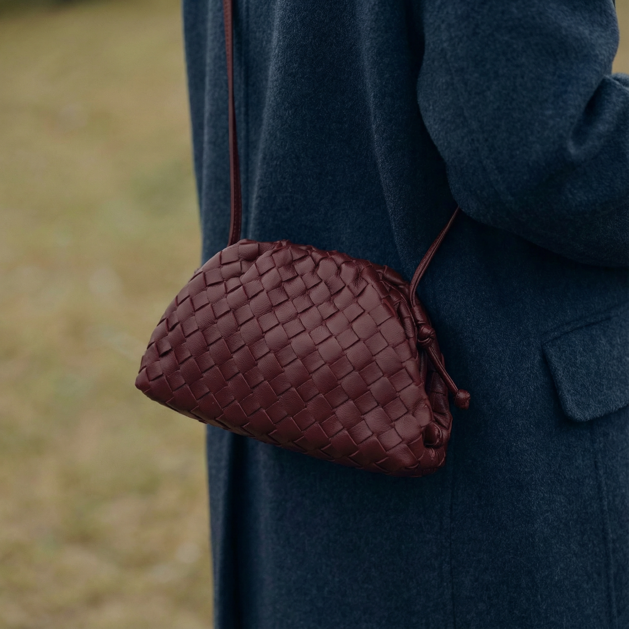 Wine Red Dumpling Bag